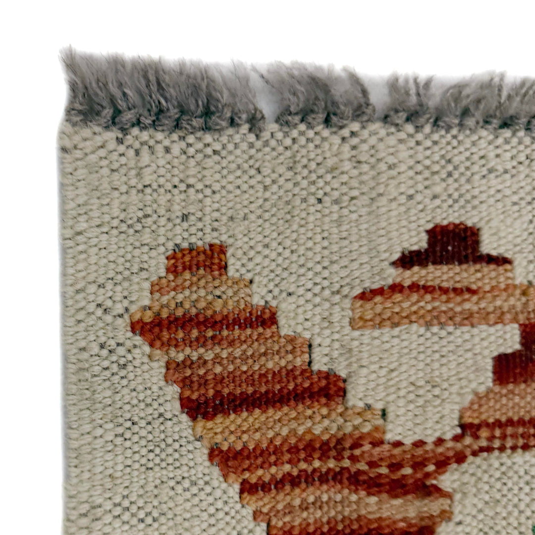 Afghan Vegetable Kilim Rug 2' 0" x 5' 9" Flat-Weave pattern