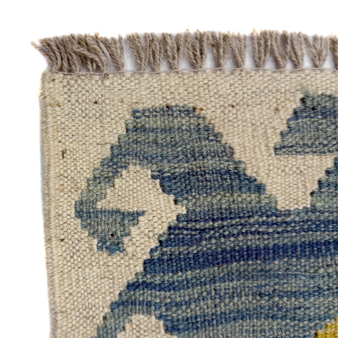 Afghan Vegetable Kilim Rug 2' 7" x 4' 9" Flat-Weave pattern