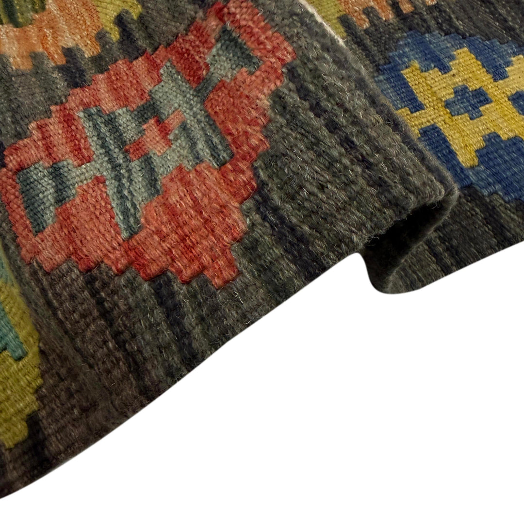 Afghan Vegetable Kilim Rug 3' 5" x 5' 3" Flat-Weave field