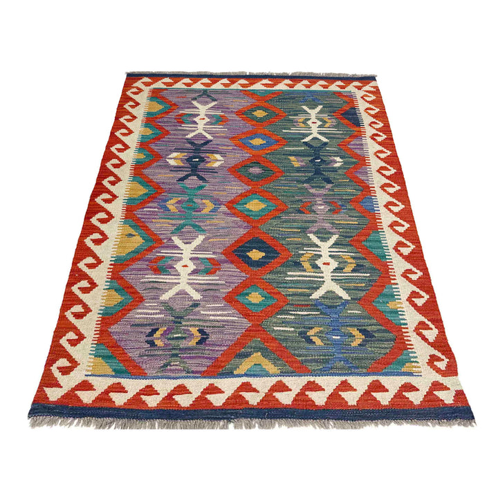 Hand Knotted Flatweave Kilim 3' 2" x 4' 11" - No. AL608025