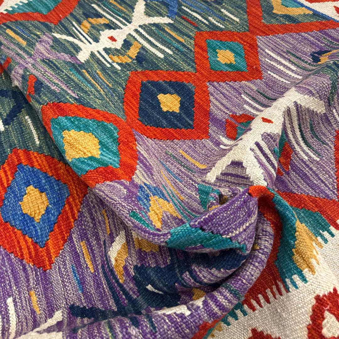 Hand Knotted Flatweave Kilim 3' 2" x 4' 11" - No. AL608025