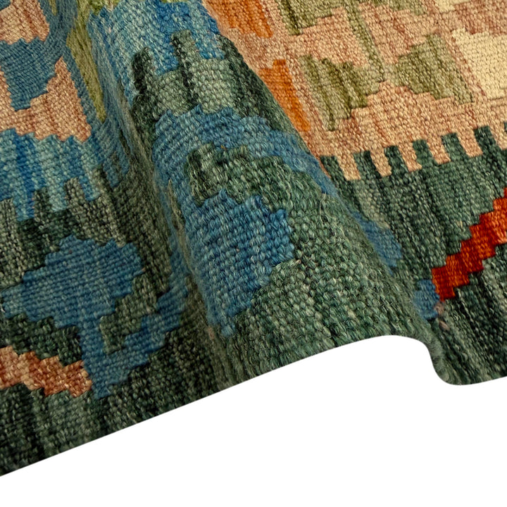 Afghan Vegetable Kilim Rug 4' 1" x 6' 8" Flat-Weave field