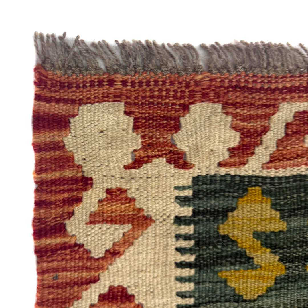 Handmade Turkish Design Wool Kilim 4' 4" x 5' 11" - No. AL143171