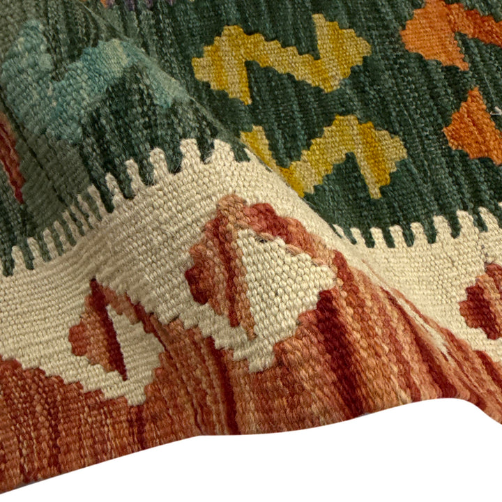 Handmade Turkish Design Wool Kilim 4' 4" x 5' 11" - No. AL143171