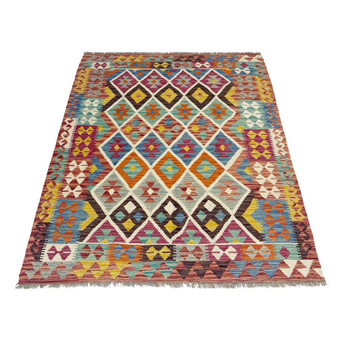 Small Size Chobi Kilim 4' 2" x 5' 9" - No. AL423342