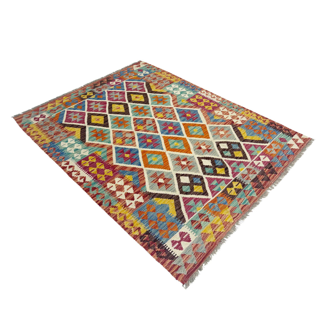 Small Size Chobi Kilim 4' 2" x 5' 9" - No. AL423342