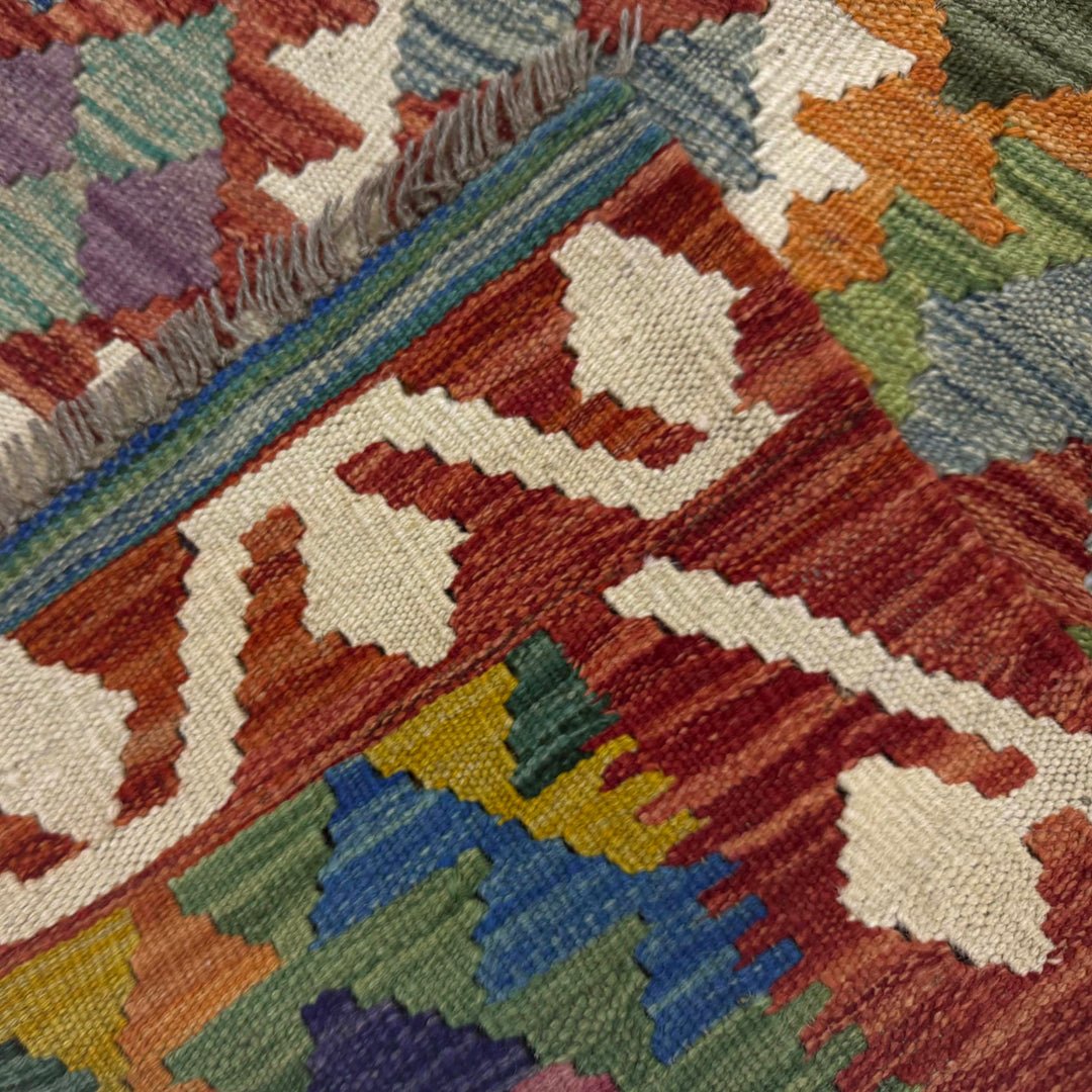 Hand Knotted Flatweave Kilim 4' 2" x 6' 0" - No. AL408120