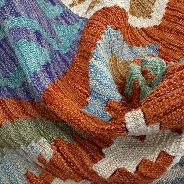 Hand Knotted Afghan Style Kilim 5' 7" x 8' 1" - No. AL553315