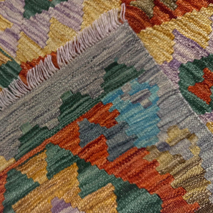 Hand Woven Wool Kelim 5' 7" x 8' 0" - No. AL472575