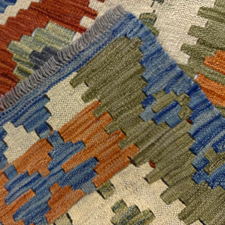 Handmade Turkish Design Wool Kilim 6' 1" x 8' 0" - No. AL433321