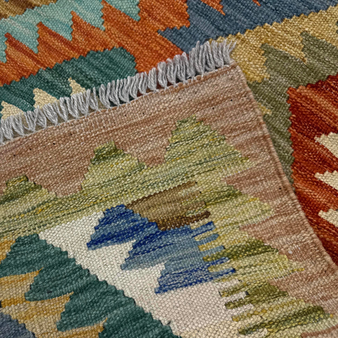 Handmade Vegetable Kilim 2' 8" x 3' 11" - No. AL218547