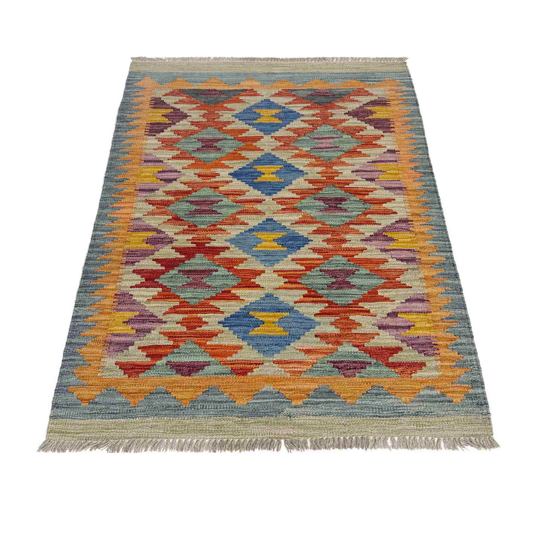 Handmade Vegetable Kelim 2' 8" x 4' 4" - No. AL352945