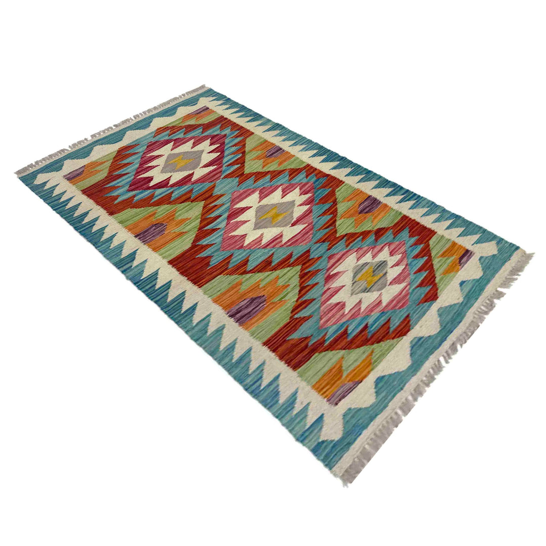 Hand Knotted Flatweave Kilim 2' 4" x 4' 1" - No. AL668849