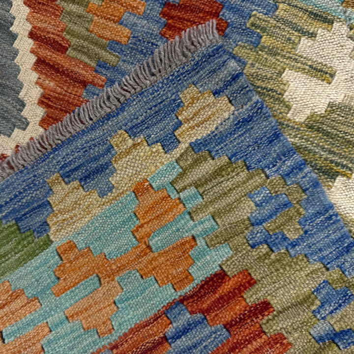 Handmade Afghan Vegetable Kilim 6' 3" x 7' 3" - No. AL544053