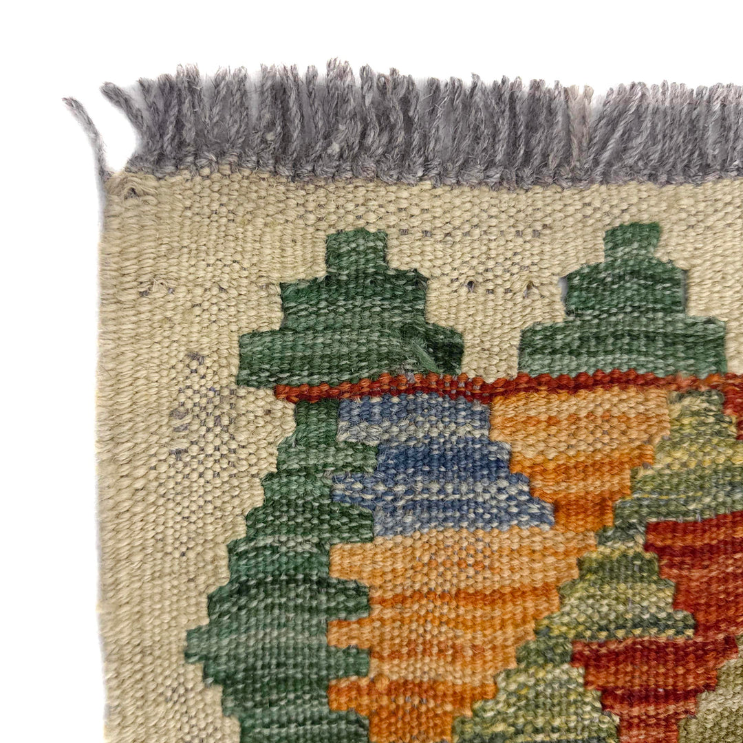 Multi Color ful Flat-Weave Wool Kilim 3' 11" x 5' 11" - No. AL529043