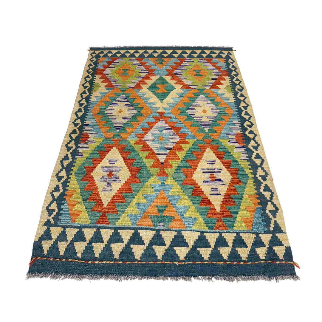 Handmade Afghan Vegetable Kilim 3' 3" x 5' 1" - No. AL769658