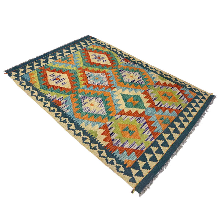 Handmade Afghan Vegetable Kilim 3' 3" x 5' 1" - No. AL769658