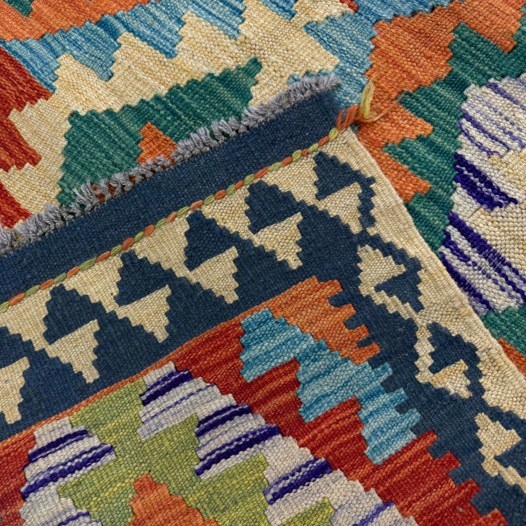 Handmade Afghan Vegetable Kilim 3' 3" x 5' 1" - No. AL769658