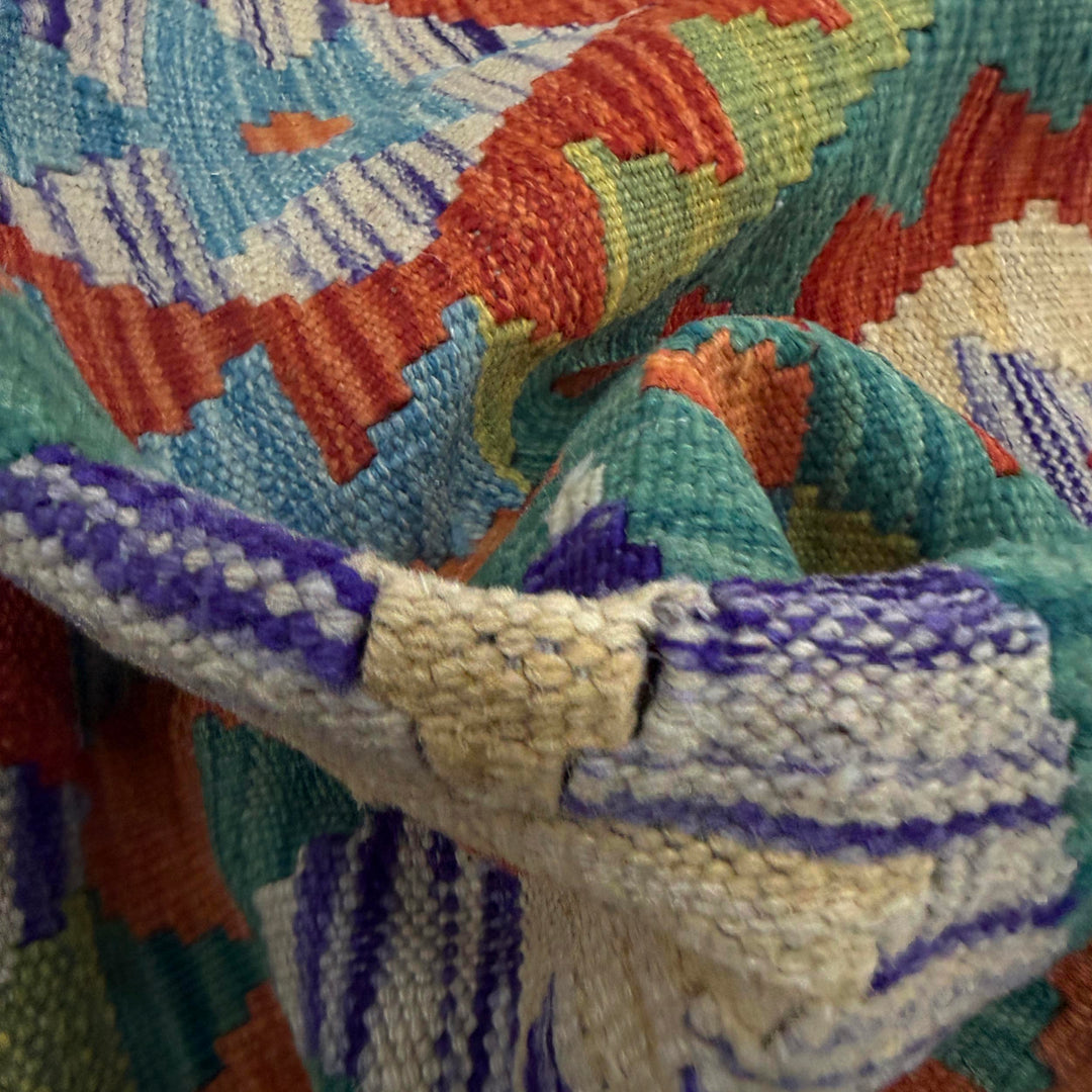 Handmade Afghan Vegetable Kilim 3' 3" x 5' 1" - No. AL769658