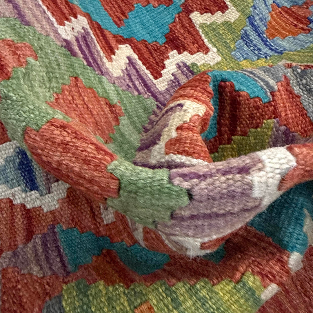 Hand Made Afghan Kilim 3' 5" x 4' 11" - No. AL685990