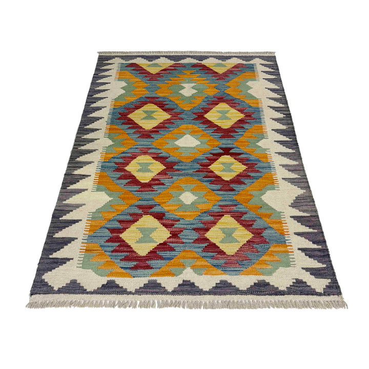 Handmade Vegetable Kilim 2' 10" x 4' 1" - No. AL249707