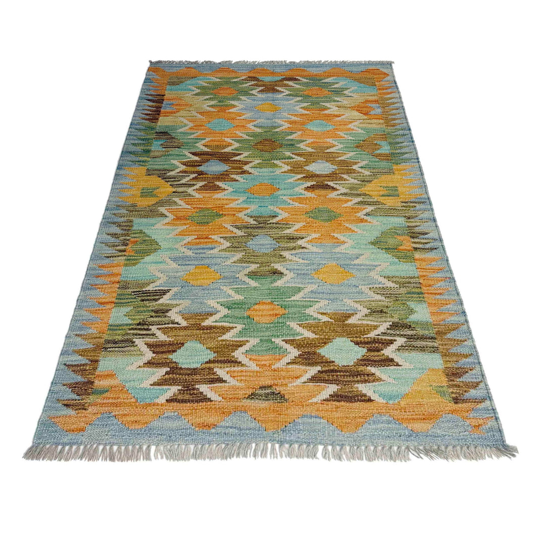 Handmade Vegetable Kelim 2' 8" x 4' 4" - No. AL223036