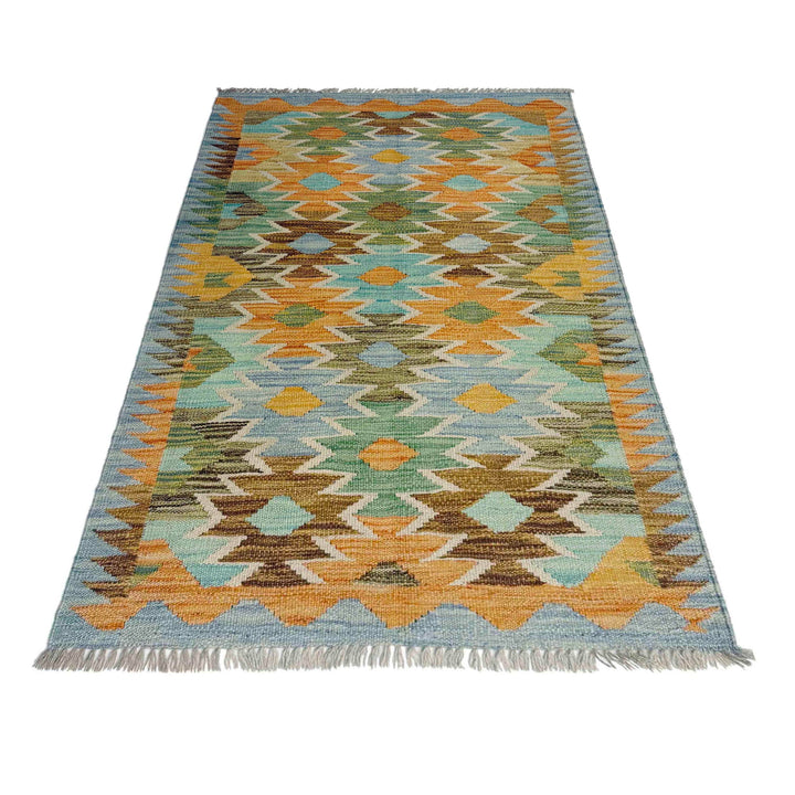 Handmade Vegetable Kelim 2' 8" x 4' 4" - No. AL223036