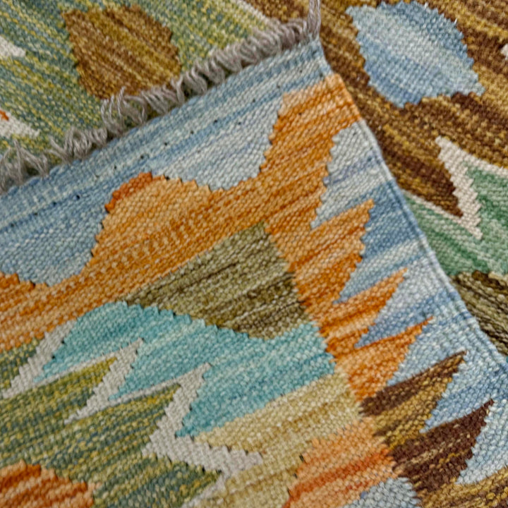Handmade Vegetable Kelim 2' 8" x 4' 4" - No. AL223036