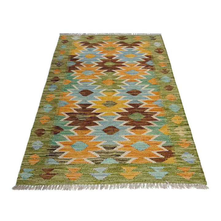 Hand Woven Wool Kelim 2' 8" x 4' 3" - No. AL931025