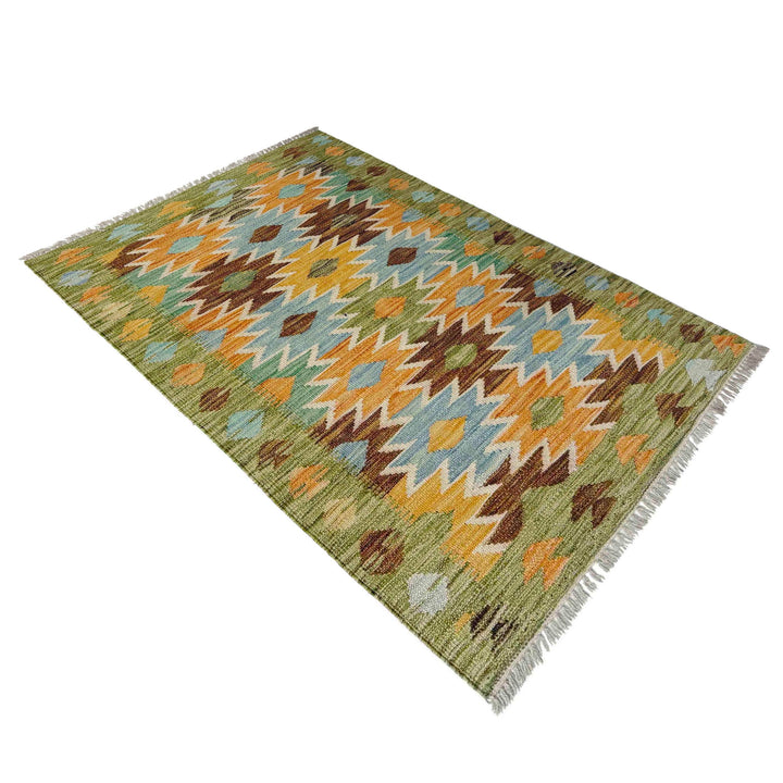 Hand Woven Wool Kelim 2' 8" x 4' 3" - No. AL931025