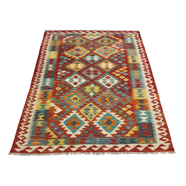 Handmade Vegetable Kelim 4' 4" x 6' 2" - No. AL337162