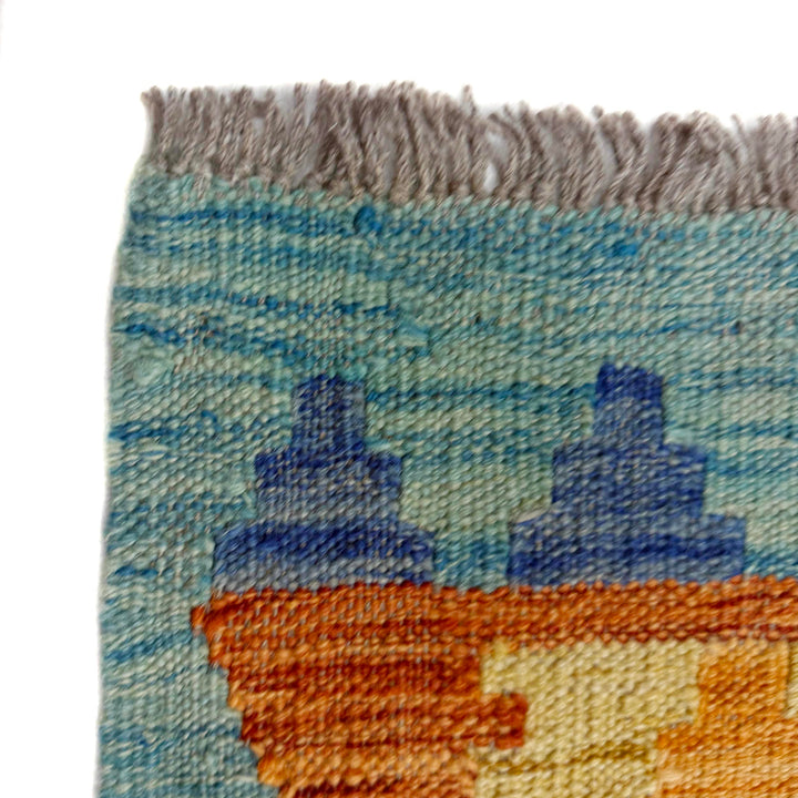 Handmade Turkish Design Wool Kilim 4' 11" x 6' 7" - No. AL977301
