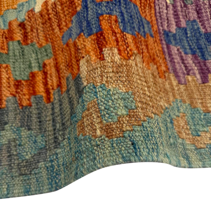 Handmade Turkish Design Wool Kilim 4' 11" x 6' 7" - No. AL977301