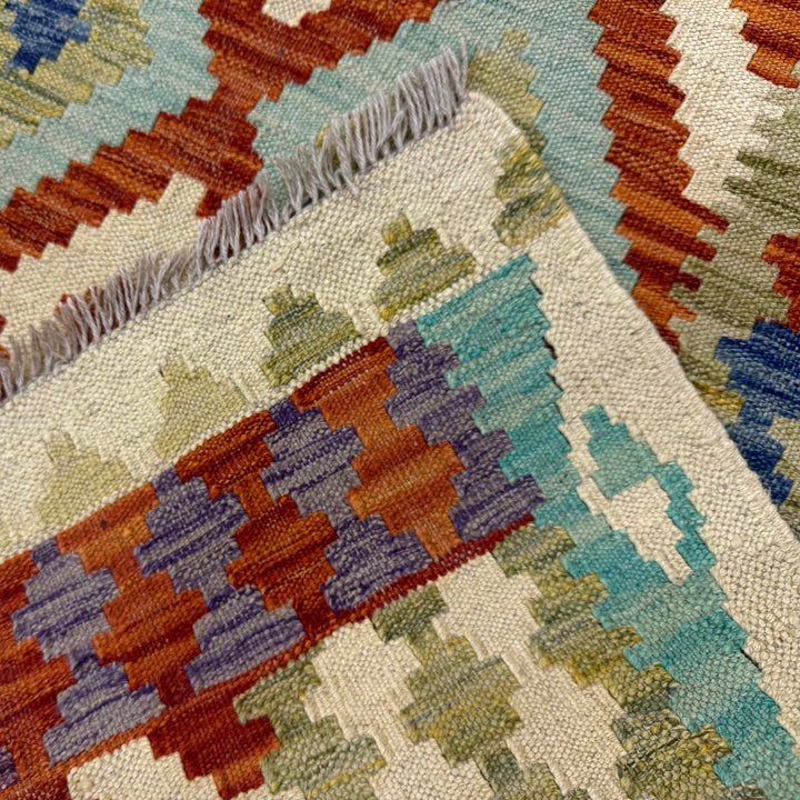 Handmade Afghan Vegetable Kilim 4' 5" x 6' 5" - No. AL644781