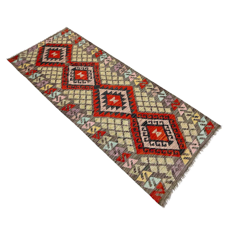 Afghan Vegetable Kilim Runner 2' 8" x 6' 9" Flat-Weave view