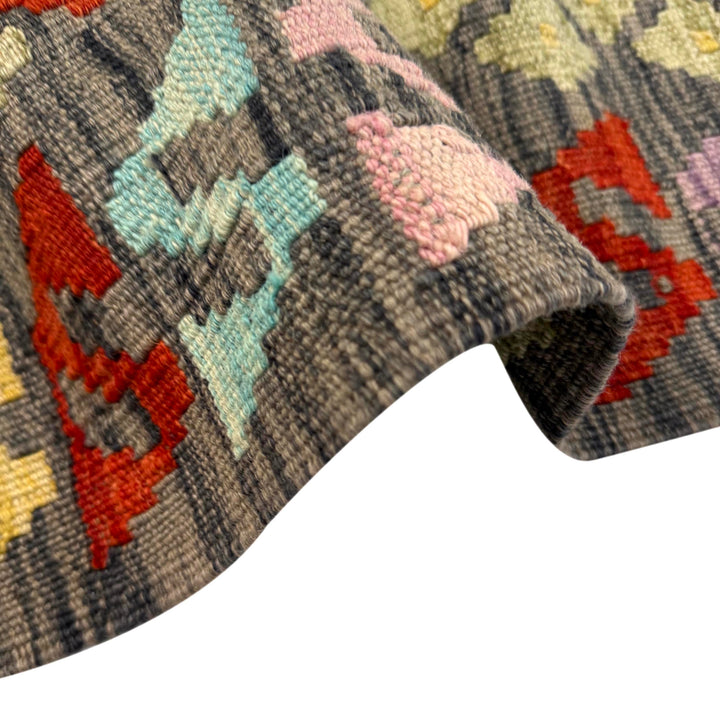 Afghan Vegetable Kilim Runner 2' 8" x 6' 9" Flat-Weave field