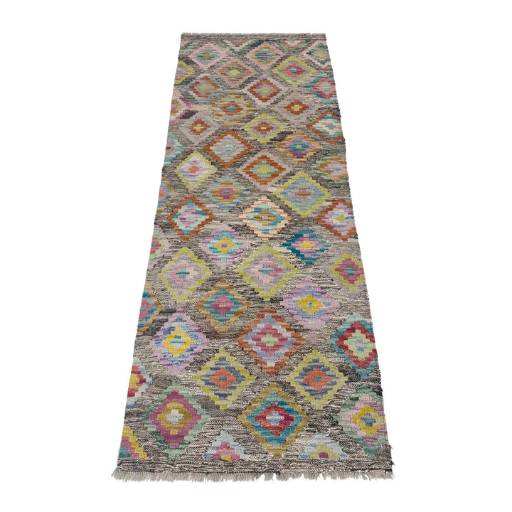 Hand Woven Wool Kelim 2' 1" x 5' 10" - No. AL158785