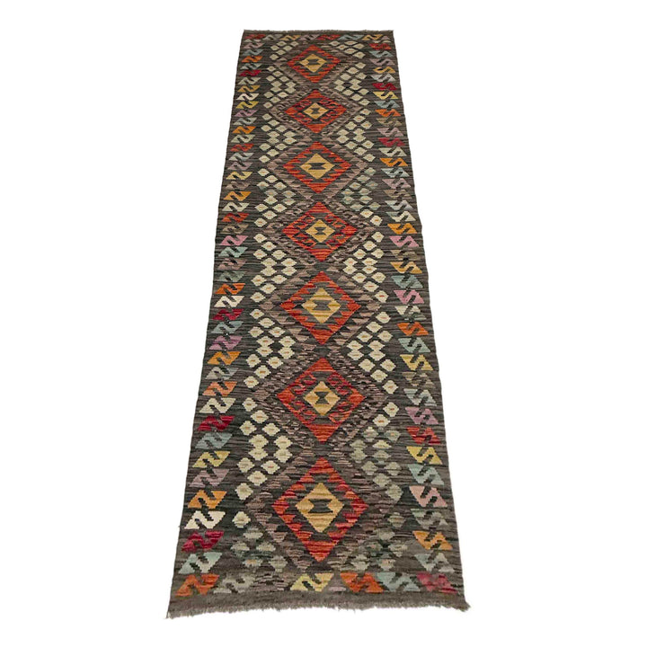Hand Knotted Flatweave Kilim Runner 2' 7" x 9' 9" - No. AL282720