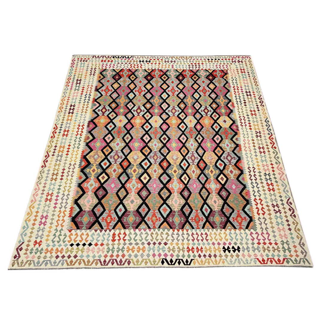Hand Knotted Afghan Style Kilim 13' 3" x 18' 10" - No. AL261653
