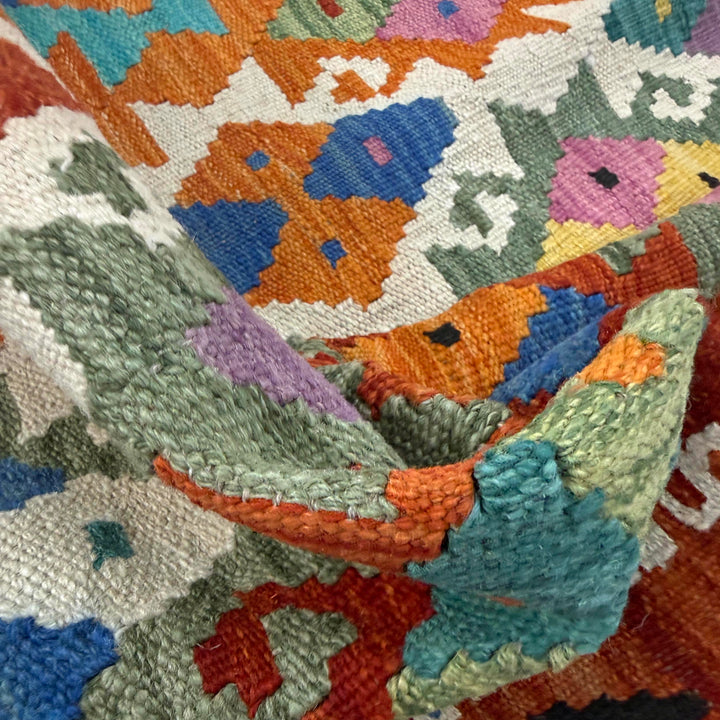 Hand Knotted Afghan Style Kilim 4' 4" x 6' 2" - No. AL272470