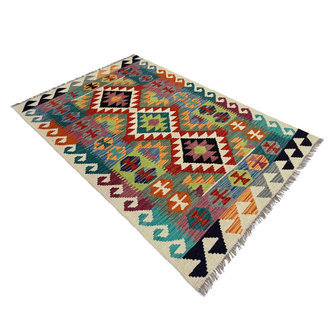 Handmade Vegetable Kilim 3' 3" x 5' 0" - No. AL718011