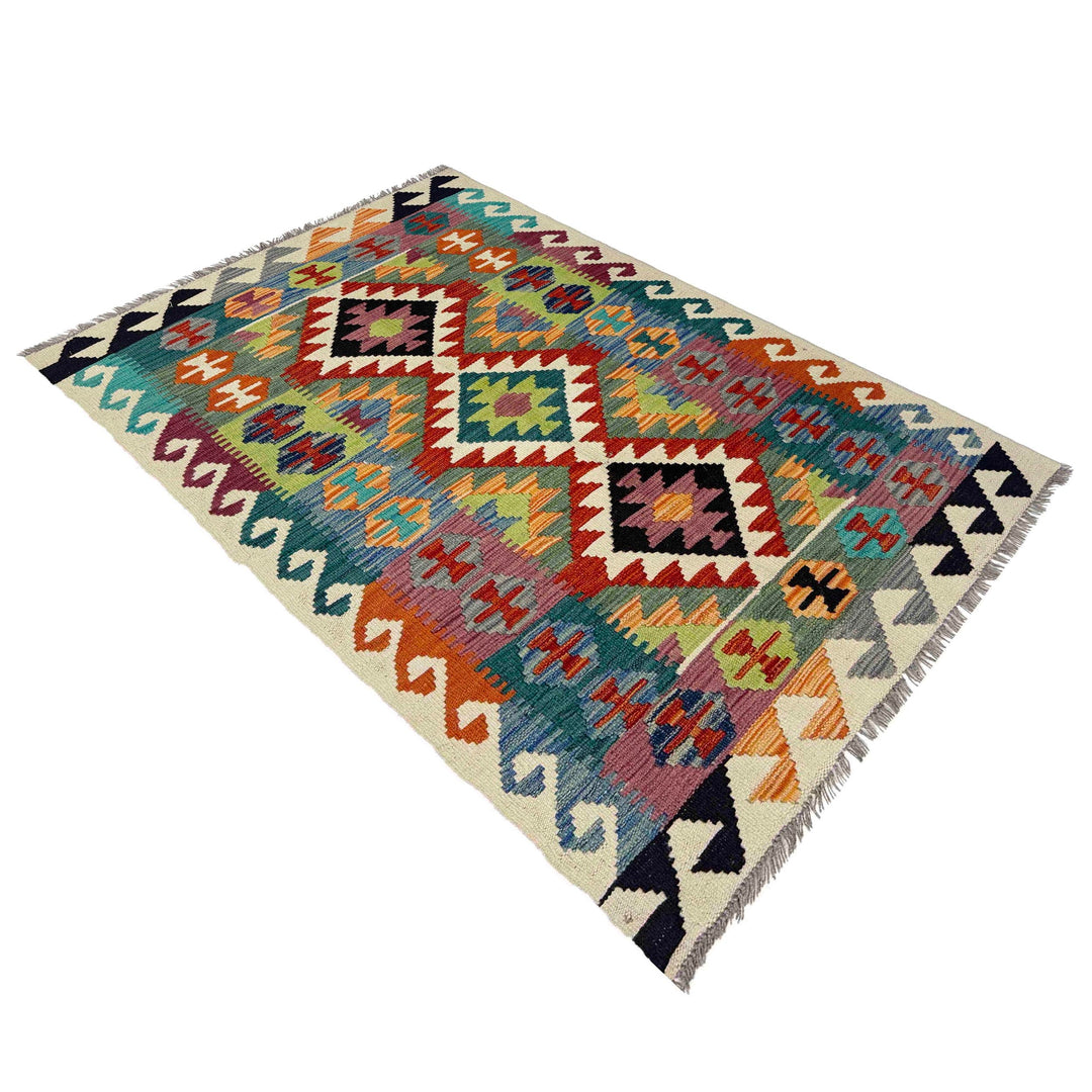 Handmade Vegetable Kilim 3' 3" x 5' 0" - No. AL718011