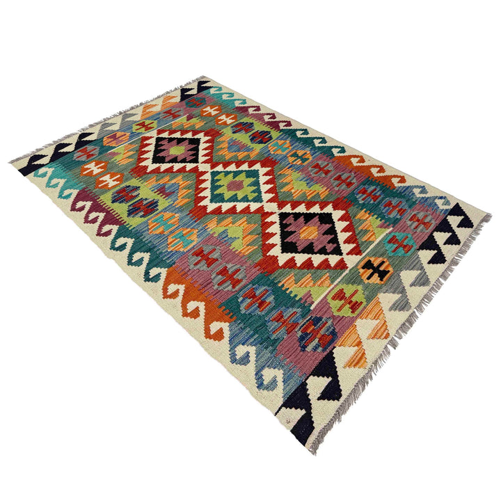 Handmade Vegetable Kilim 3' 3" x 5' 0" - No. AL718011