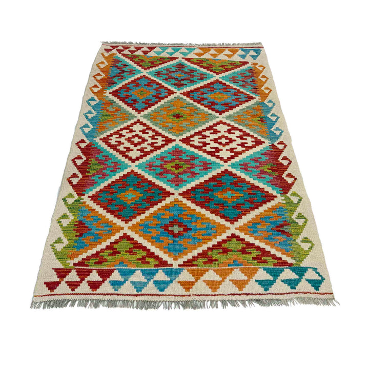 Hand Woven Wool Kelim 3' 0" x 4' 10" - No. AL361107