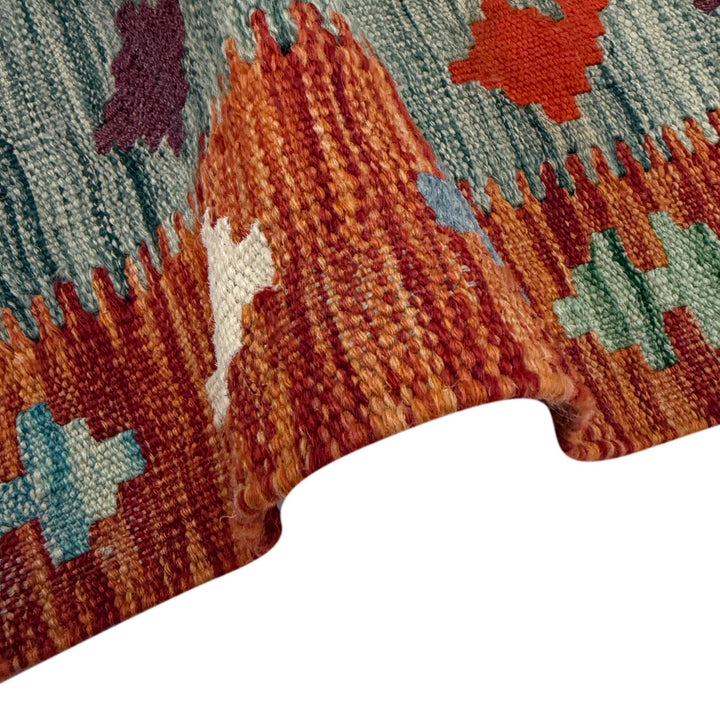 Handmade Turkish Design Wool Kilim 3' 9" x 4' 11" - No. AL957272
