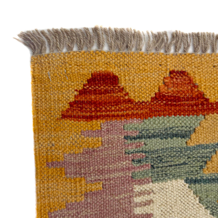 Hand Woven Wool Kelim 2' 10" x 4' 2" - No. AL981671