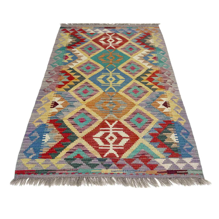 Handmade Turkish Design Wool Kilim 2' 7" x 4' 3" - No. AL306149