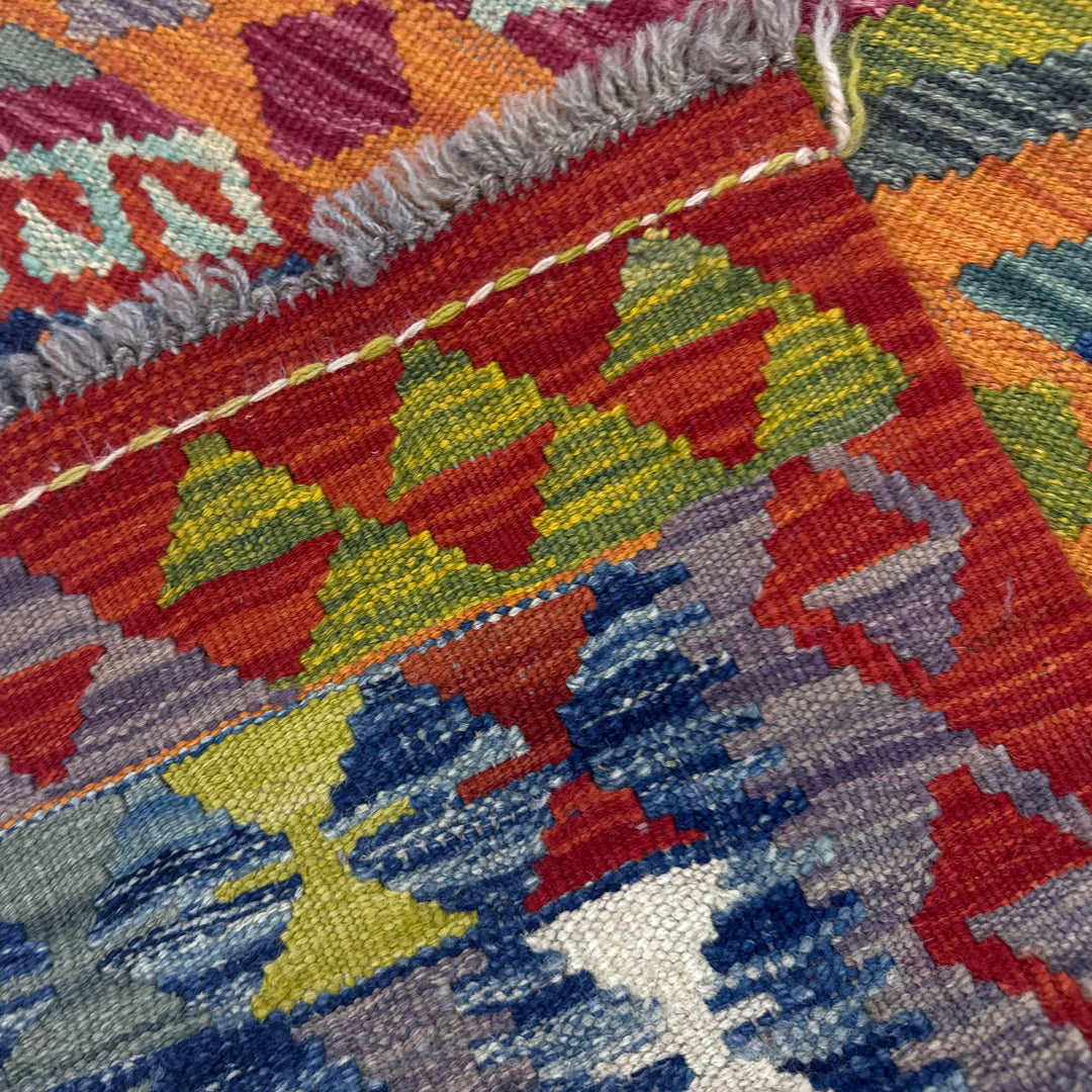 Handmade Afghan Vegetable Kilim 2' 9" x 4' 0" - No. AL142677