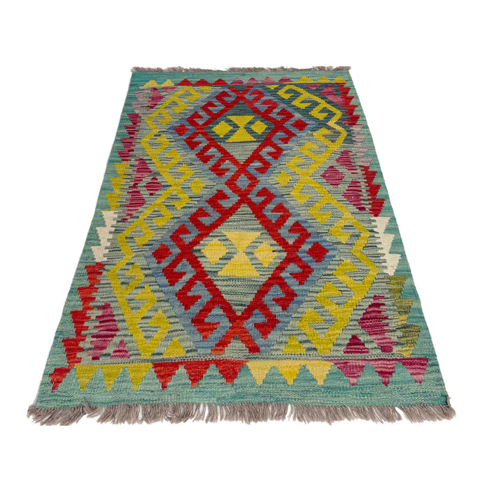 Handmade Vegetable Kelim 2' 9" x 3' 11" - No. AL448286