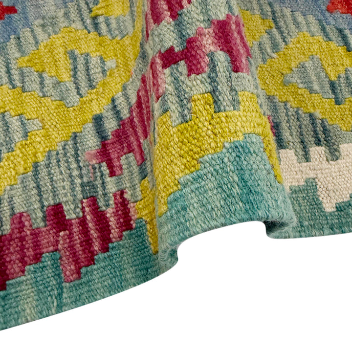 Handmade Vegetable Kelim 2' 9" x 3' 11" - No. AL448286